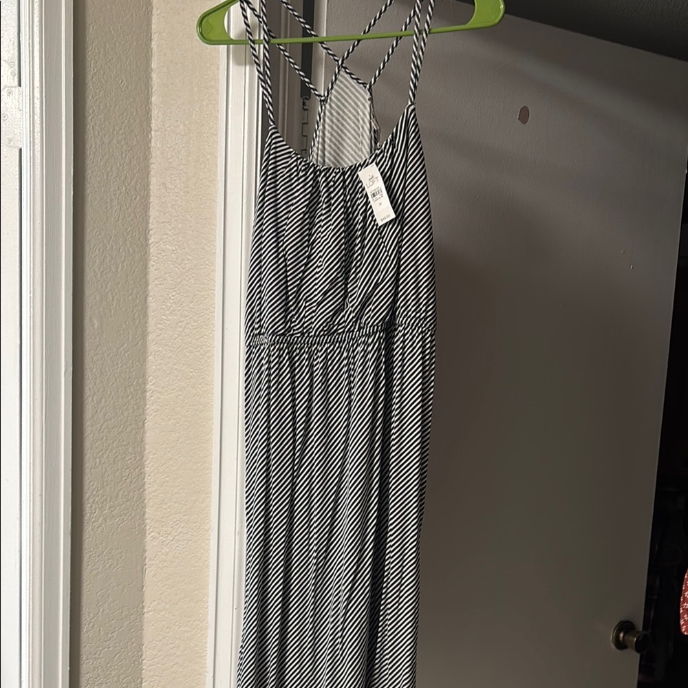 Striped Black and White Maxi Dress